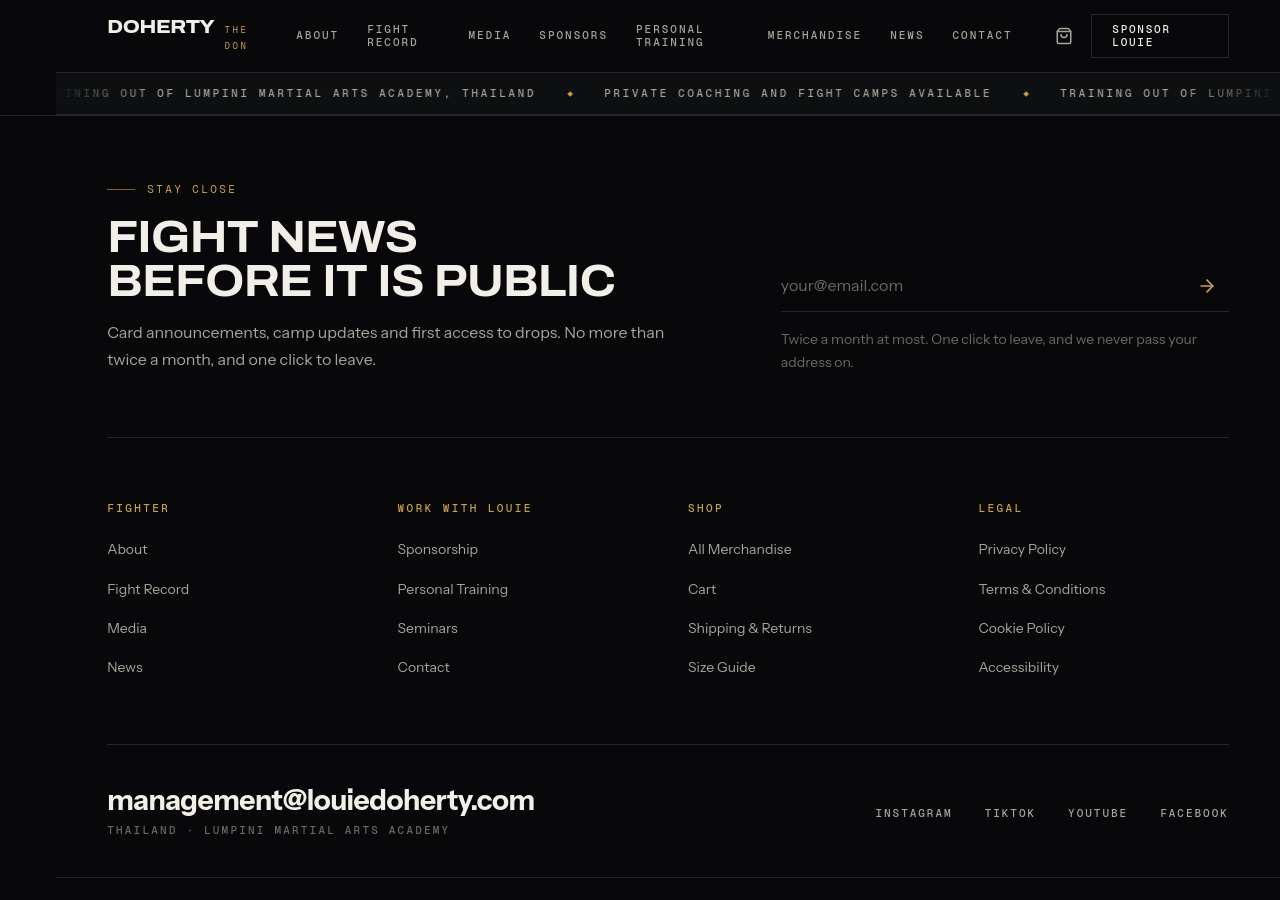 Screenshot of the running web